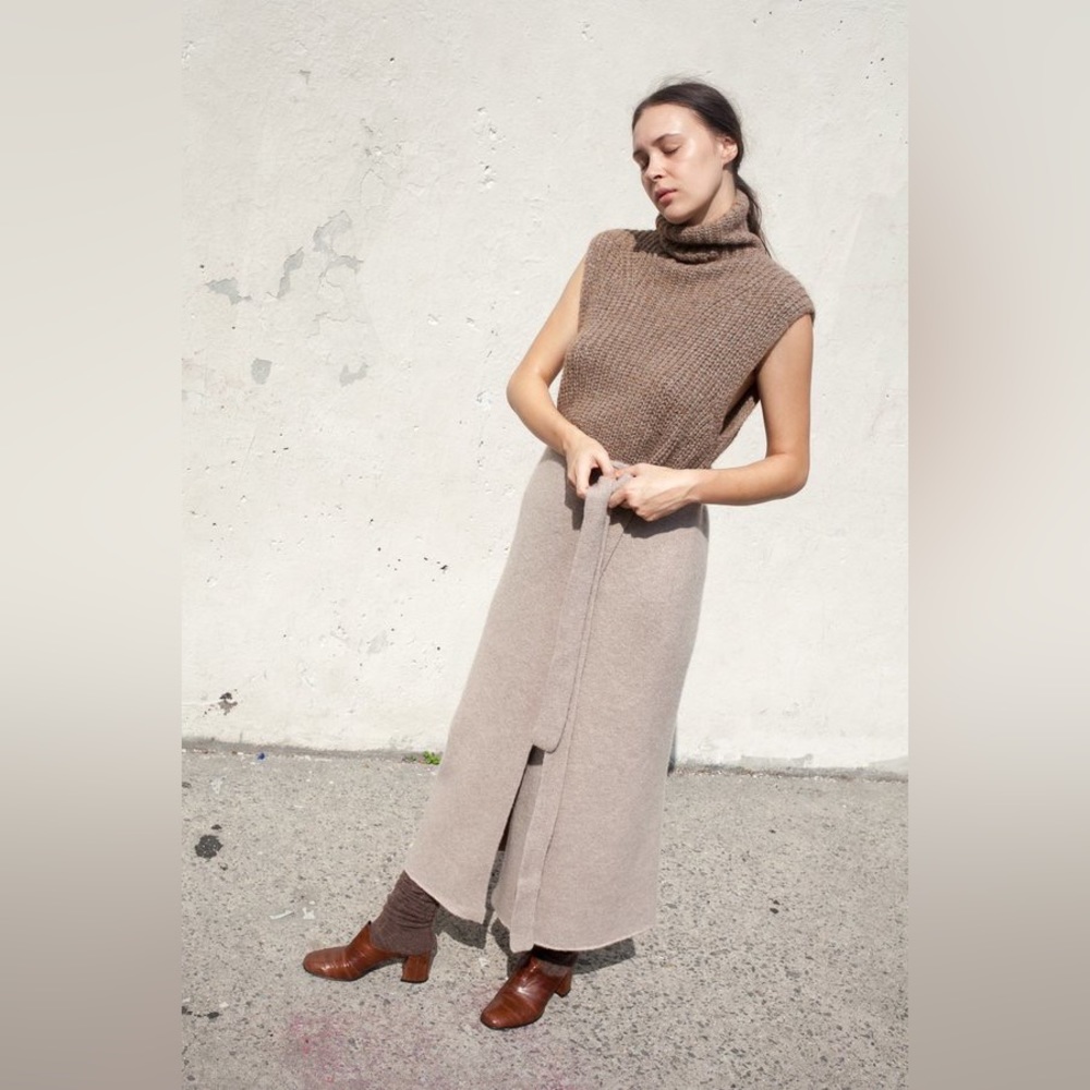 Lauren Manoogian Cashmere Blanket Wrap Skirt Sz 1